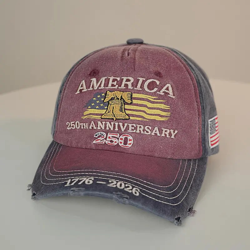 US 250th Anniversary Embroidered Baseball Cap