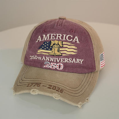 US 250th Anniversary Embroidered Baseball Cap