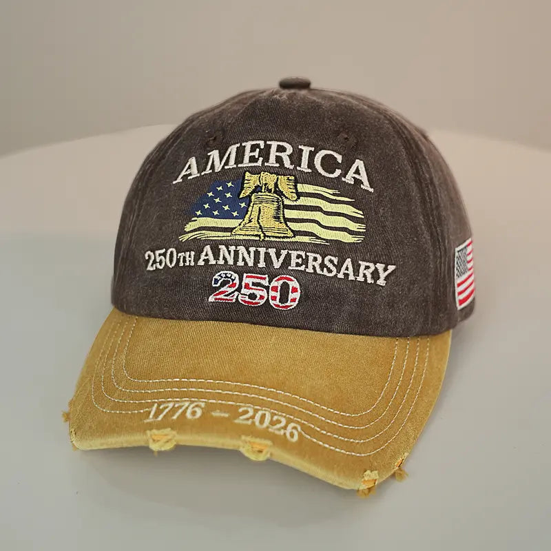 US 250th Anniversary Embroidered Baseball Cap